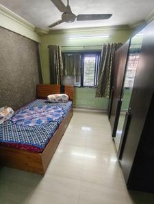 Bedroom Image of 600 Sq.ft 1 BHK Apartment / Flat for rent in Shree Kanchan Janga CHS, Kopar Khairane Navi Mumbai for Rs. 40000