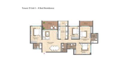 Image of 2156 Sq.ft 4 BHK Apartment / Flat for sale in Lodha Altero, Wakad, Pune for Rs. 32500000
