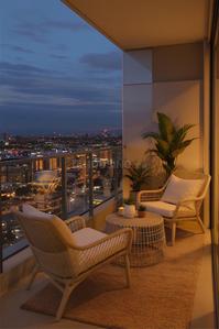 Balcony Image of 645 Sq.ft 2 BHK Apartment / Flat for sale in Thane West Thane for Rs. 16500000