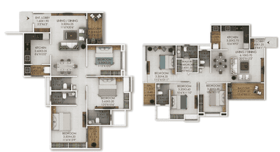 Image of 1310 Sq.ft 2 BHK Apartment / Flat for sale in Wakad, Pune for Rs. 9800000