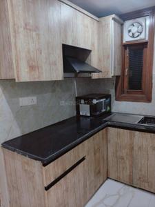 Kitchen Image of 500 Sq.ft 1 BHK Builder Floor for rent in Lajpat Nagar New Delhi for Rs. 24000