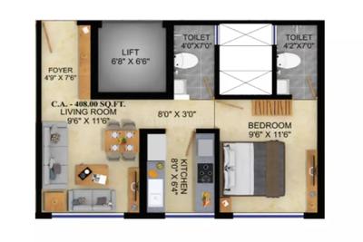 Image of 900 Sq.ft 3 BHK Apartment / Flat for sale in Sri Arthaya, Kandivali West, Mumbai for Rs. 19900000