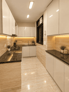 Kitchen Image of 1000 Sq.ft 2 BHK Builder Floor for sale in Lajpat Nagar New Delhi for Rs. 18500000