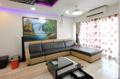 Hall Image of 1000 Sq.ft 3 BHK Apartment / Flat for rent in Gurukrupa Marina Enclave, Malad West Mumbai for Rs. 78000