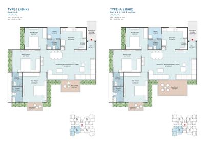 Image of 2448 Sq.ft 3 BHK Apartment / Flat for sale in Aarsh Aquavista, Chharodi, Ahmedabad for Rs. 12240000