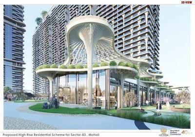 Image of 1701 Sq.ft 4 BHK Apartment / Flat for sale in STJ The Pinnacle, JLPL Industrial Area, Mohali for Rs. 31400000