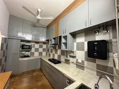 Kitchen Image of 1000 Sq.ft 1 BHK Builder Floor for rent in Chittaranjan Park New Delhi for Rs. 48000