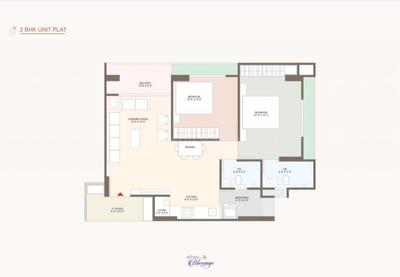 Image of 1548 Sq.ft 2 BHK Apartment / Flat for sale in Param Paarijat Blessings, Sargasan, Gandhinagar for Rs. 6192000