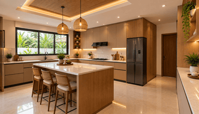 Kitchen Image of 2000 Sq.ft 3 BHK Villa for sale in Koorkenchery Thrissur for Rs. 11800000