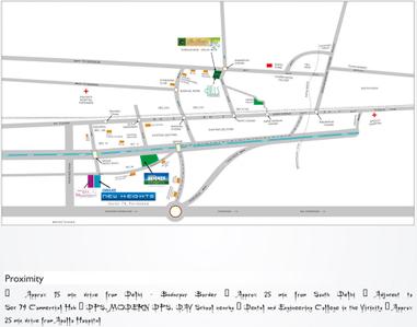 Image of 1178 Sq.ft 2.5 BHK Apartment / Flat for sale in Omaxe New Heights, Sector 78, Faridabad for Rs. 9700000
