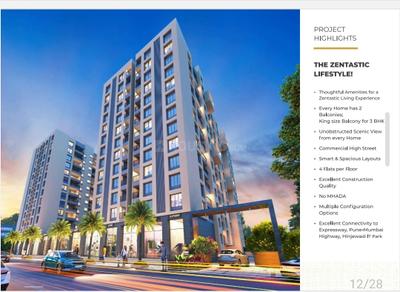 Image of 1057 Sq.ft 2 BHK Apartment / Flat for sale in Millennium Amara Phase 2, Mamurdi, Pune for Rs. 7400000