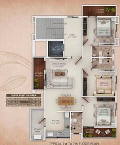 Image of 1700 Sq.ft 3 BHK Apartment / Flat for sale in Abhyankar Nagar, Nagpur for Rs. 15500000