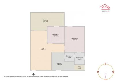 Image of 1362 Sq.ft 2 BHK Apartment / Flat for sale in Ashrith Aspire by Ashrith Shelters Pvt Ltd, Bommanahalli, Bengaluru for Rs. 13700000