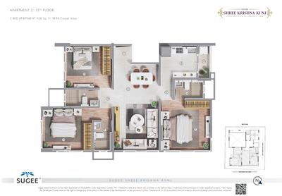 Image of 1000 Sq.ft 2 BHK Apartment / Flat for sale in Sugee Shree Krishna Kunj, Shivaji Park, Mumbai for Rs. 59500000