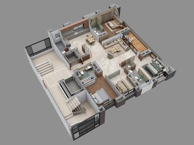 Image of 3075 Sq.ft 4 BHK Apartment / Flat for sale in Vesu, Surat for Rs. 19500000