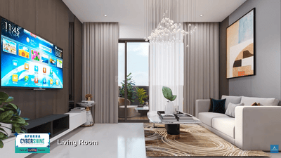 Image of 1325 Sq.ft 2 BHK Apartment / Flat for sale in Aparna Cyber Shine, Osman Nagar, Hyderabad for Rs. 11000000