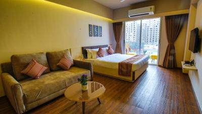 Hall Image of 1200 Sq.ft 1 BHK Apartment / Flat for rent in Aakash Weekend Address, Athwa Surat for Rs. 18500