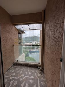 Balcony Image of 760 Sq.ft 1 BHK Apartment / Flat for rent in Parth Lakeview, Dighe Thane for Rs. 35000