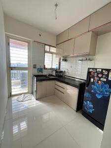 Kitchen Image of 650 Sq.ft 1 BHK Apartment / Flat for rent in Vision Indramegh, Punawale Pune for Rs. 21000