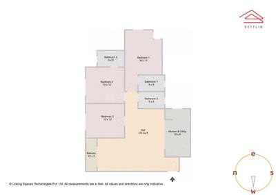 Image of 1640 Sq.ft 3 BHK Apartment / Flat for sale in Vario Homes by Karle Homes Pvt Ltd, Nagavara, Bengaluru for Rs. 30000000