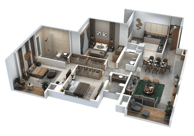 Image of 1942 Sq.ft 3 BHK Apartment / Flat for sale in Livience Aleenta, Pashan, Pune for Rs. 24500000