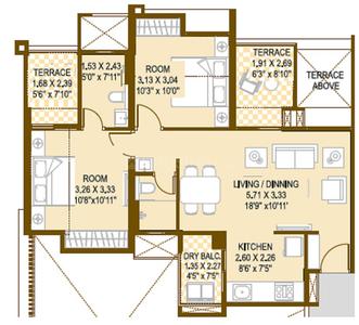 Image of 1025 Sq.ft 2 BHK Apartment / Flat for sale in ARP Valora, Keshav Nagar, Pune for Rs. 7779000