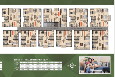 Image of 1130 Sq.ft 2 BHK Apartment / Flat for sale in Hennur, Bengaluru for Rs. 10170000