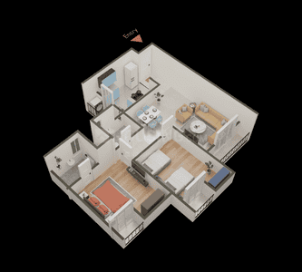 Image of 680 Sq.ft 2 BHK Apartment / Flat for sale in Dynamix Parkwoods D5, Thane West, Thane for Rs. 17500000