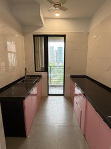 Kitchen Image of 800 Sq.ft 2 BHK Apartment / Flat for rent in Risland The Icon, Thane West Thane for Rs. 42000