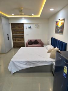 Bedroom Image of 450 Sq.ft 1 RK Studio for rent in Urban Suites, Jagatpura Jaipur for Rs. 18500