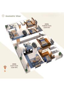 Image of 1250 Sq.ft 2 BHK Apartment / Flat for sale in Pothinamallayya Palem, Visakhapatnam for Rs. 6250000