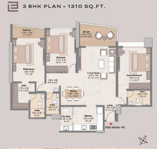 Image of 1834 Sq.ft 3 BHK Apartment / Flat for sale in Livience Unione, Pashan, Pune for Rs. 19900000