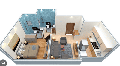 Image of 631 Sq.ft 1 BHK Apartment / Flat for sale in Kasarvadavali, Thane for Rs. 5300000