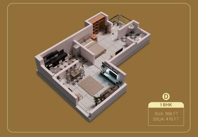 Image of 692 Sq.ft 2 BHK Apartment / Flat for sale in Alliance Skybrook Residences, Hatigaon, Guwahati for Rs. 4700000