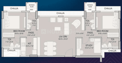 Floor Plan Image of 650 Sq.ft 1 BHK Apartment / Flat for sale in Ruparel Crest, Kurla East Mumbai for Rs. 9500000