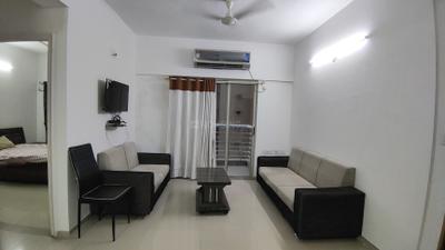 Living Room Image of 1080 Sq.ft 2 BHK Apartment / Flat for rent in Adani The Meadows, Shantigram Ahmedabad for Rs. 34000