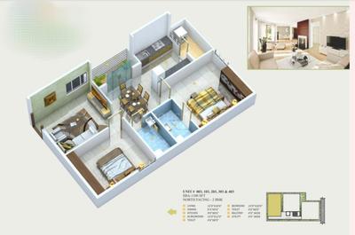 Image of 1000 Sq.ft 2 BHK Apartment / Flat for sale in Whitefield, Bengaluru for Rs. 6500000