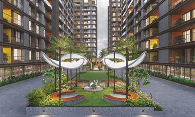 Image of 2214 Sq.ft 3 BHK Apartment / Flat for sale in Madhav Samved Opera Symphony, Sargasan, Gandhinagar for Rs. 9348000