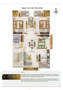 Image of 1823 Sq.ft 3 BHK Apartment / Flat for sale in Jaiprakash Nagar, Nagpur for Rs. 9900000