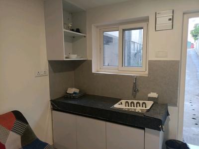 Kitchen Image of 250 Sq.ft 1 RK Apartment / Flat for rent in Mayfair Garden, Banjara Hills Hyderabad for Rs. 20000