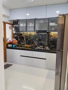 Kitchen Image of 2163 Sq.ft 3 BHK Apartment / Flat for sale in Dev Atelier, Prahlad Nagar Ahmedabad for Rs. 23000000