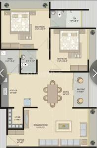 Image of 1305 Sq.ft 2 BHK Apartment / Flat for sale in Sargasan, Gandhinagar for Rs. 6100000