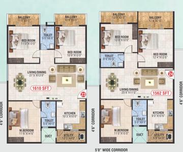 Image of 1250 Sq.ft 2 BHK Apartment / Flat for sale in C V Raman Nagar, Bengaluru for Rs. 15000000