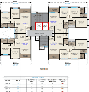 Image of 1368 Sq.ft 3 BHK Apartment / Flat for sale in Sahyadri Plumeria, Moshi, Pune for Rs. 8900000