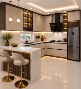 Kitchen Image of 1750 Sq.ft 3 BHK Apartment / Flat for sale in Maker Tower, Cuffe Parade Mumbai for Rs. 135000000