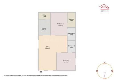 Image of 1088 Sq.ft 2 BHK Apartment / Flat for sale in Sri Balaji Emerald by Sri Balaji Shelters, Kothanur, Bengaluru for Rs. 7900000