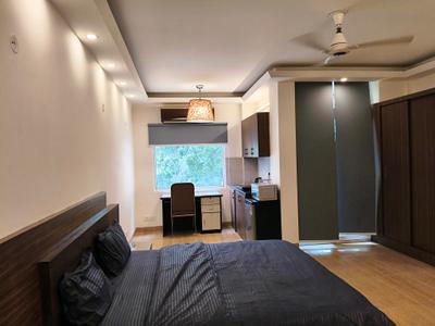 Bedroom Image of 450 Sq.ft 1 BHK Builder Floor for rent in Sector 43 Gurgaon for Rs. 45000