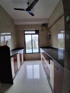 Kitchen Image of 950 Sq.ft 3 BHK Apartment / Flat for rent in Omkar Shubhangi, Mulund East Mumbai for Rs. 65000
