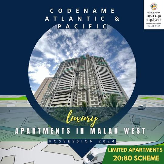 800 Sqft 2 BHK Flat for sale in Gurukrupa Marina Enclave Malad West, Mumbai Property ID