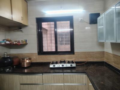 Kitchen Image of 650 Sq.ft 1 BHK Apartment / Flat for rent in Ganga Dham Pune for Rs. 30000